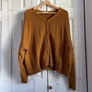 Madewell Dark Yellow Knit Sweater Cardigan